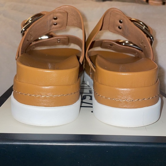 NWT J/SLIDES BAHA Tan Leather Sandal - Picture 8 of 14